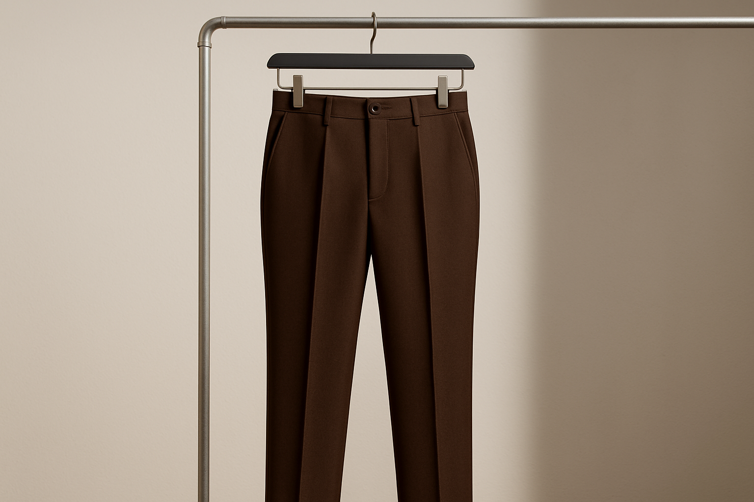 GUABELLO WOOL BROWN DRESS PANT