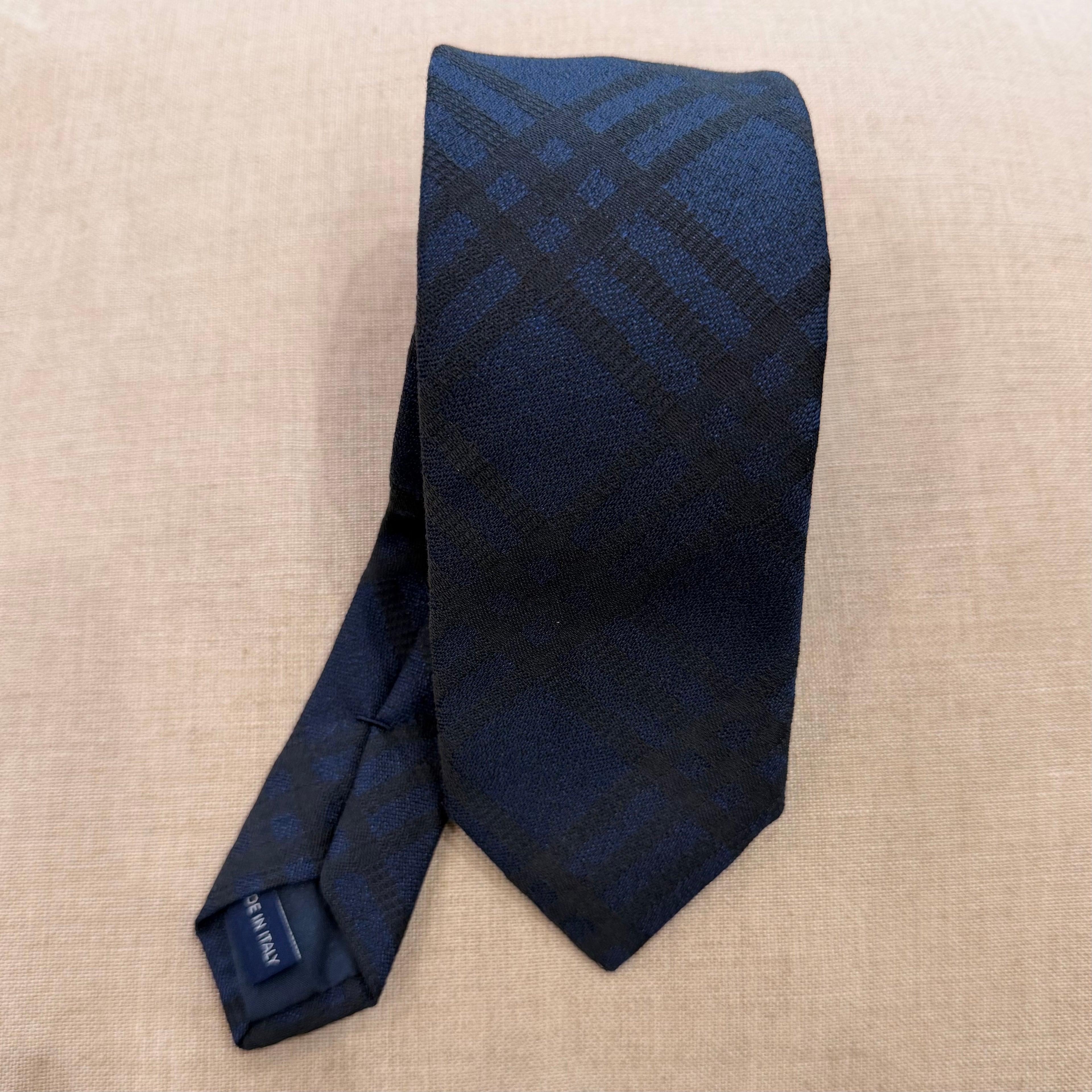 Blue Plaid Narrow Tie