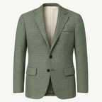 Green & Ivory Small houndstooth two button notch lapel jacket