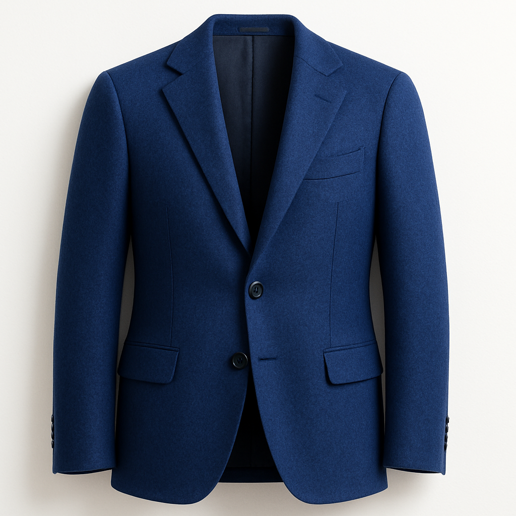 The JF Price' Royal Blue Cashmere two button, notch lapel jacket.