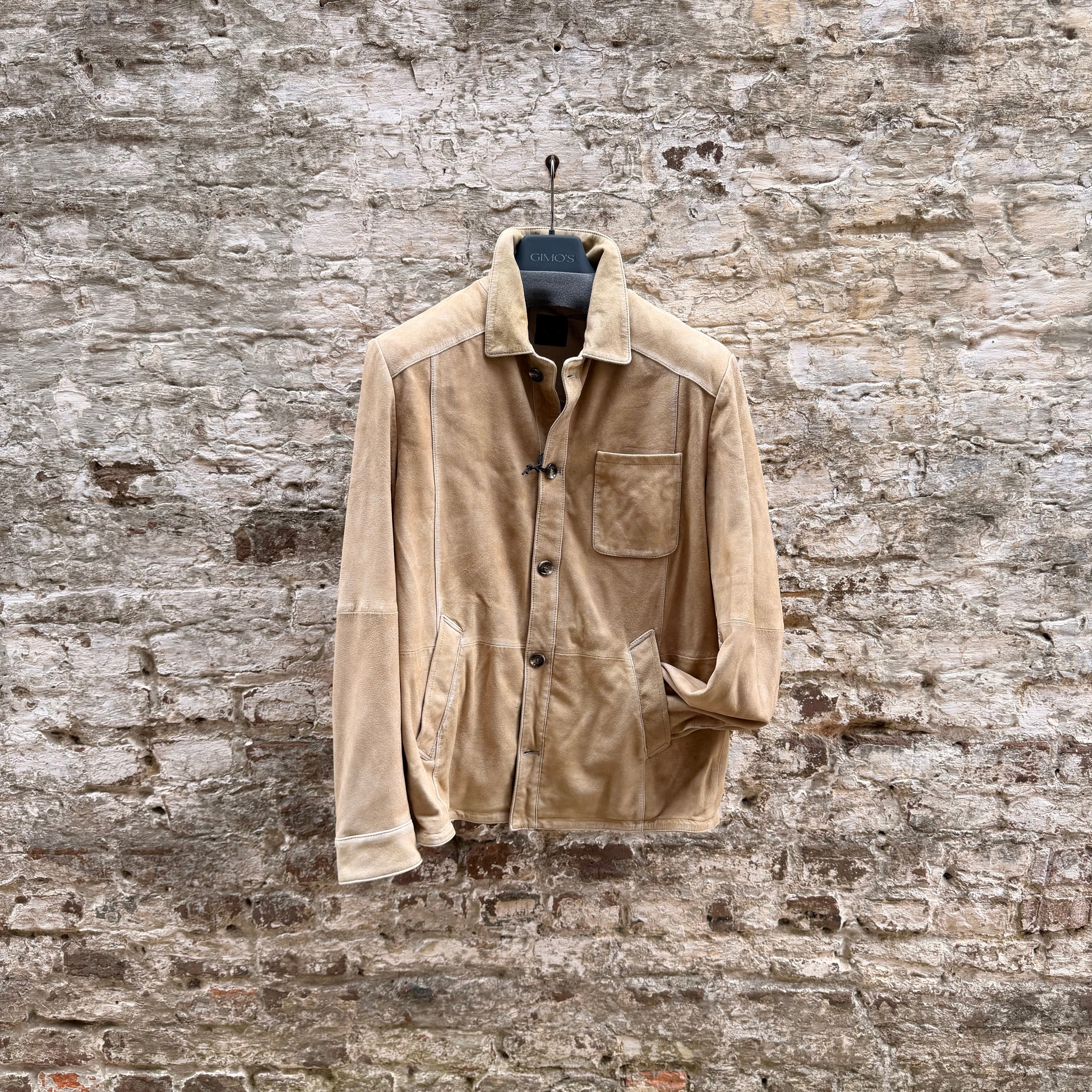 Goat suede distress jacket, by Gimo's.