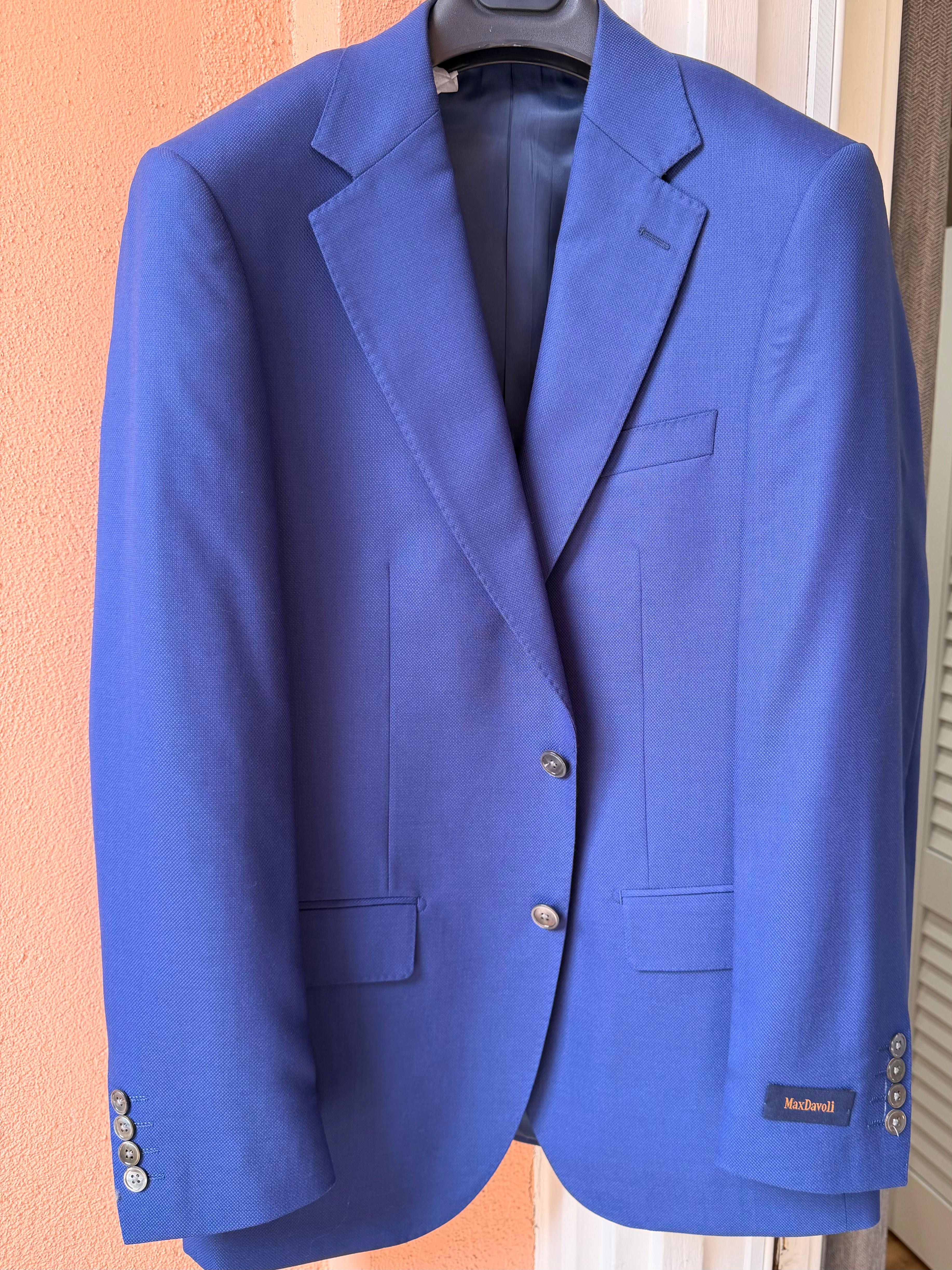 Royal Blue Hopsack wool Blazer