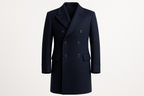 BRITISH NAVY FOUR BUTTON CASHMERE TOP COAT