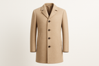OATMEAL COLOR FOUR BUTTON TOP COAT